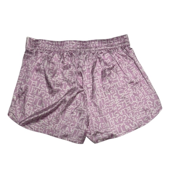 New Stella McCartney Pink Silk Graffiti Pajama Shorts Size Medium - Picture 5 of 8